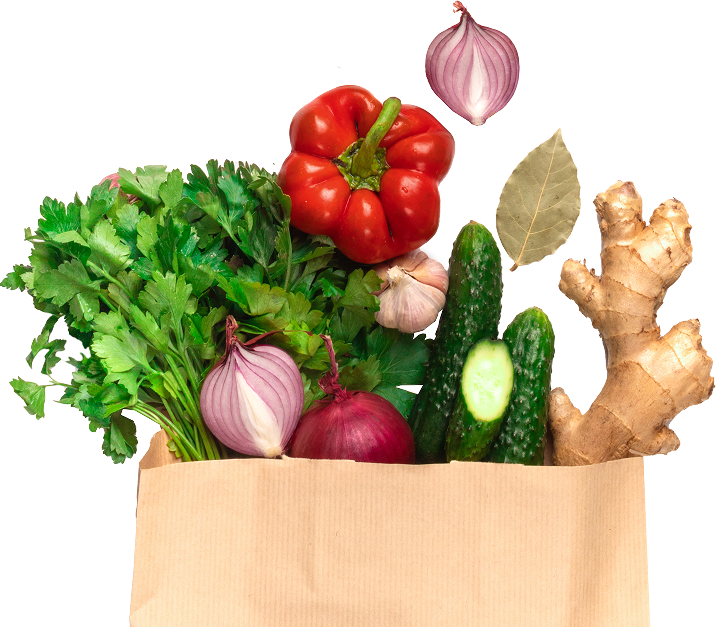 Concept zéro déchet, écologique, à base de légumes.