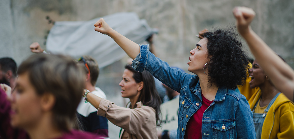 Femmes durant une manifestation
